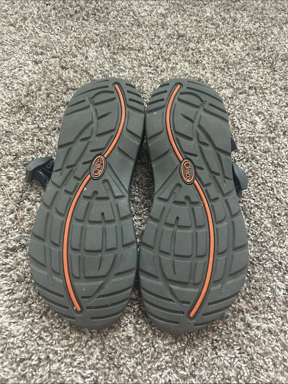 Chaco Black Sandals with Multicolor Woven Straps